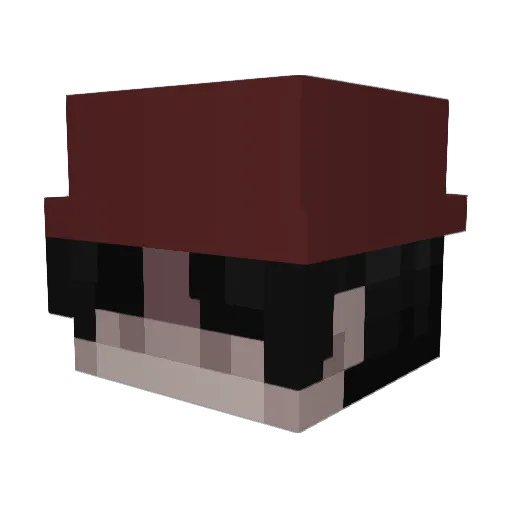 Zvddish Minecraft avatar head, 3D render