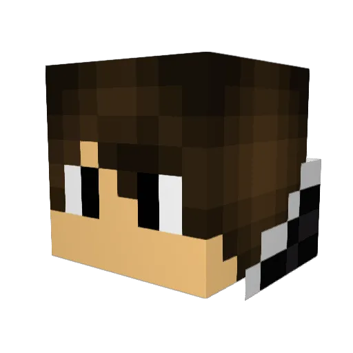 Zvddrix Minecraft avatar head, 3D render