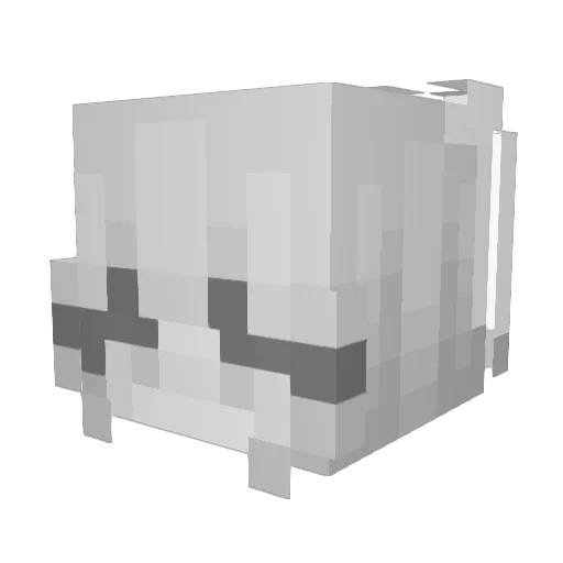 Zvdyy Minecraft avatar head, 3D render