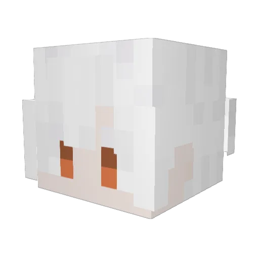 Zveenus Minecraft avatar head, 3D render