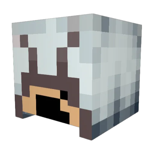 Zvespula Minecraft avatar head, 3D render