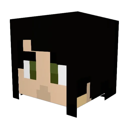 Zvexia Minecraft avatar head, 3D render