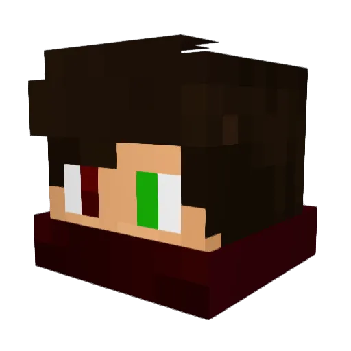 Zvnka Minecraft avatar head, 3D render