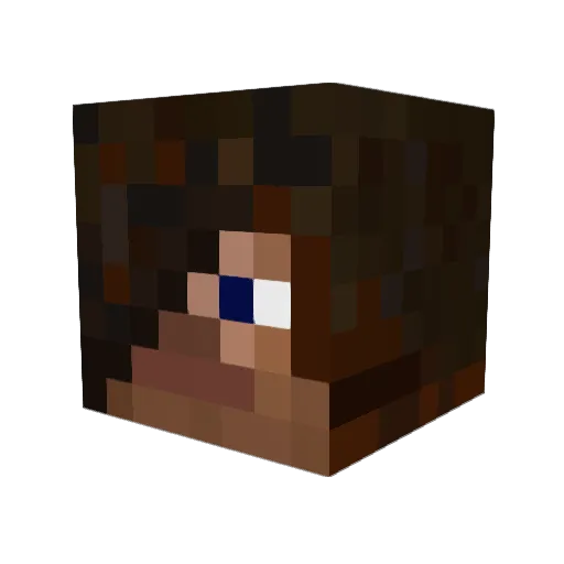 Zvone24 Minecraft avatar head, 3D render