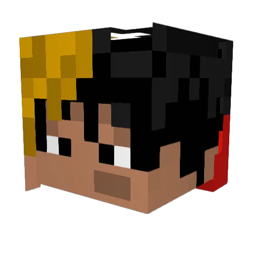 Zvonkec Minecraft avatar head, 3D render