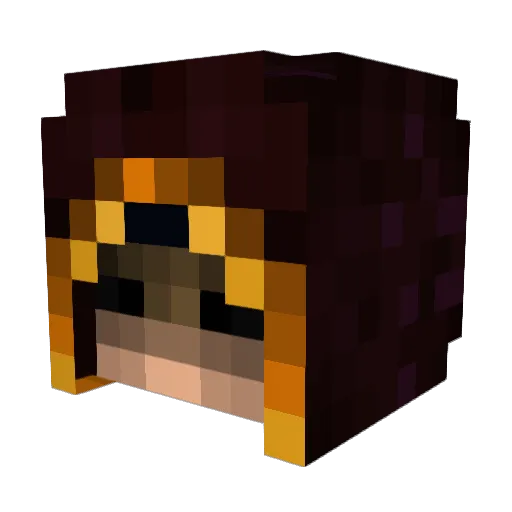 Zwad Minecraft avatar head, 3D render