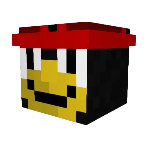 ZwagPvP Minecraft avatar head, 3D render
