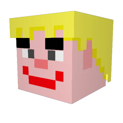 ZwareSebas Minecraft avatar head, 3D render