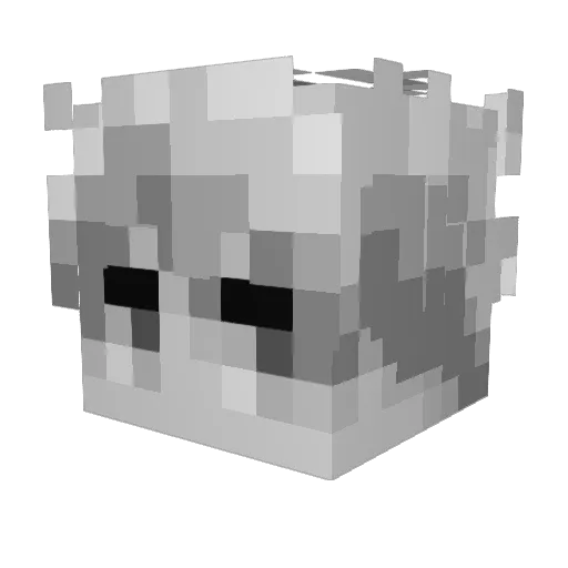 ZwarteMier Minecraft avatar head, 3D render