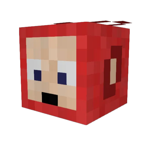 ZwayLow Minecraft avatar head, 3D render