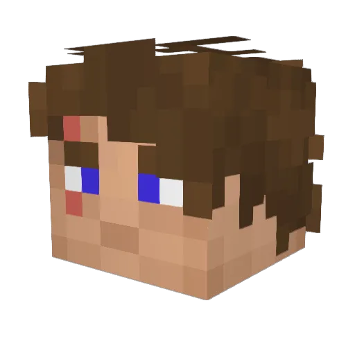 Zweak17 Minecraft avatar head, 3D render