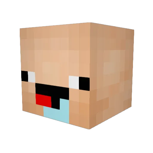 Zwegerboy Minecraft avatar head, 3D render