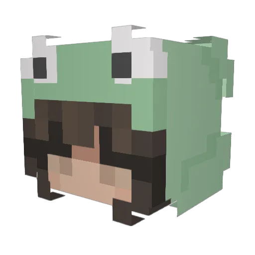 ZweiBlockHase Minecraft avatar head, 3D render