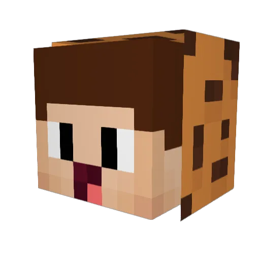 ZweiKeksdosen Minecraft avatar head, 3D render