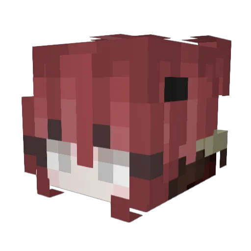 Zweifu Minecraft avatar head, 3D render