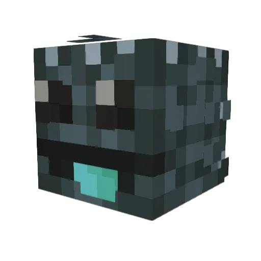 Zweihandere Minecraft avatar head, 3D render