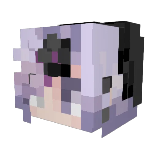 Zweira Minecraft avatar head, 3D render