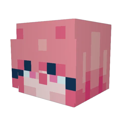 Zwempa Minecraft avatar head, 3D render