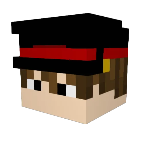 Zweraaa Minecraft avatar head, 3D render