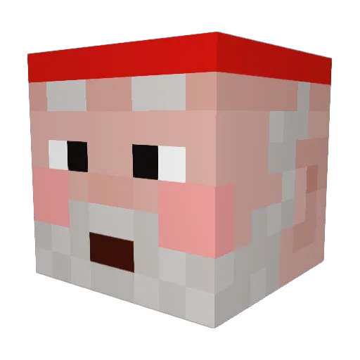 Zwerguskotus Minecraft avatar head, 3D render