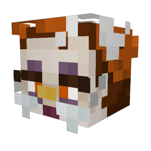Zweyehander Minecraft avatar head, 3D render