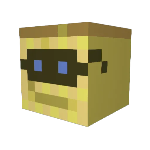 Zwiebackgesicht Minecraft avatar head, 3D render