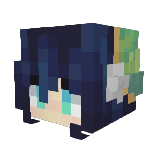Zwiebella Minecraft avatar head, 3D render