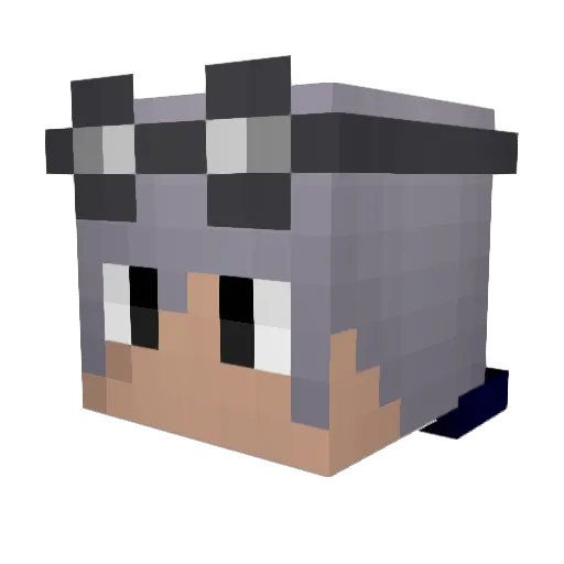 Zwiess Minecraft avatar head, 3D render