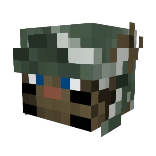 Zwifi Minecraft avatar head, 3D render