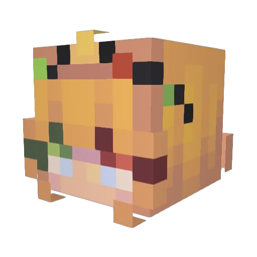 Zwii_9 Minecraft avatar head, 3D render