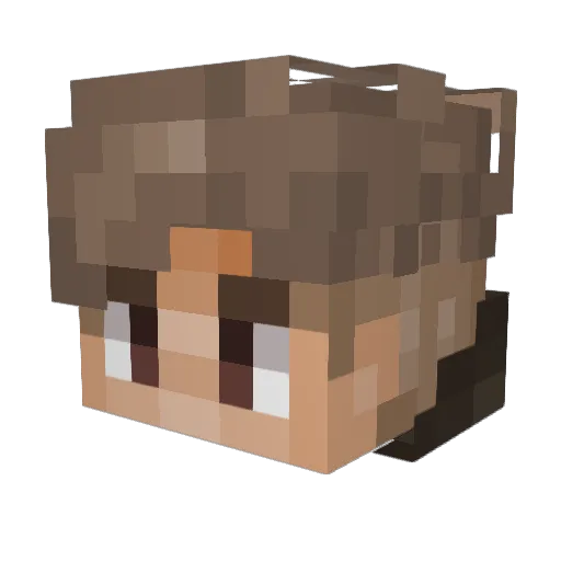 Zwirn1e Minecraft avatar head, 3D render