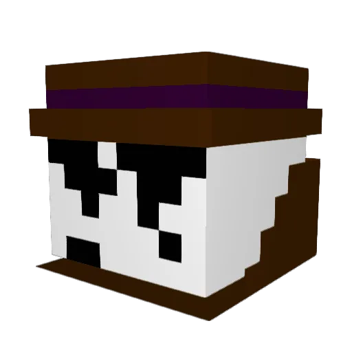 Zwit5 Minecraft avatar head, 3D render