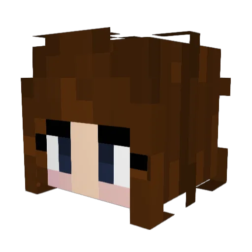 Zwizy Minecraft avatar head, 3D render