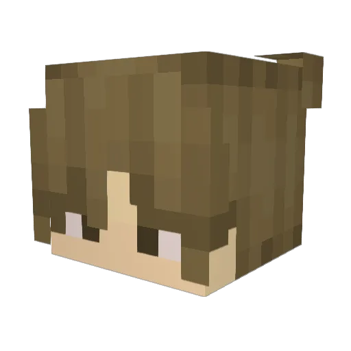 ZwolfRosen Minecraft avatar head, 3D render