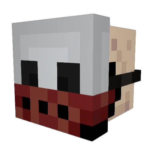 Zwooxt Minecraft avatar head, 3D render