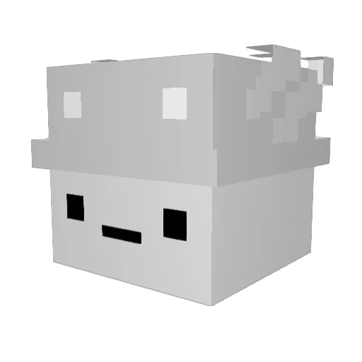 Zwox Minecraft avatar head, 3D render