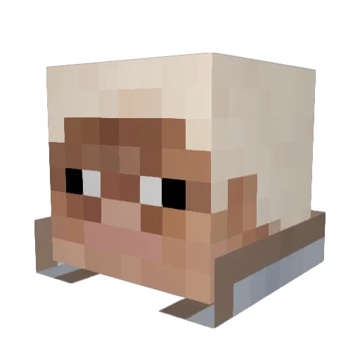 Zwug Minecraft avatar head, 3D render