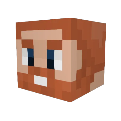 Zwyp Minecraft avatar head, 3D render