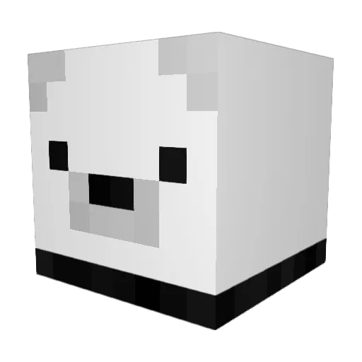 Zxanda Minecraft avatar head, 3D render