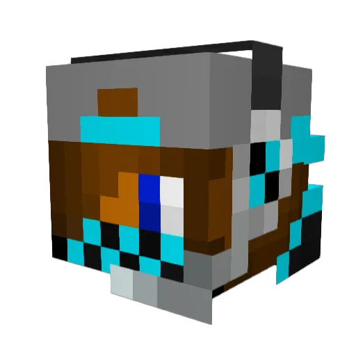 Zxblack Minecraft avatar head, 3D render