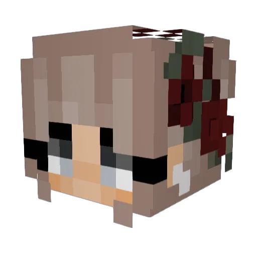 ZxddyChillz Minecraft avatar head, 3D render