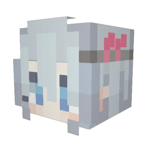 Zxdi Minecraft avatar head, 3D render
