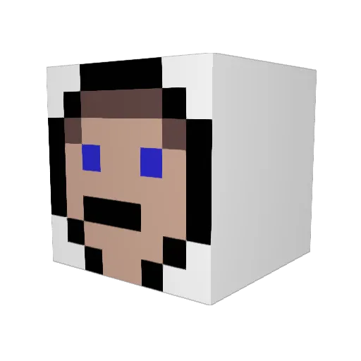 Zxeo Minecraft avatar head, 3D render