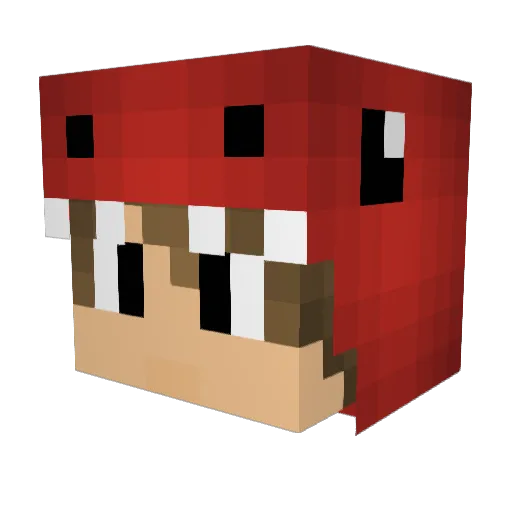 ZxiangYU Minecraft avatar head, 3D render