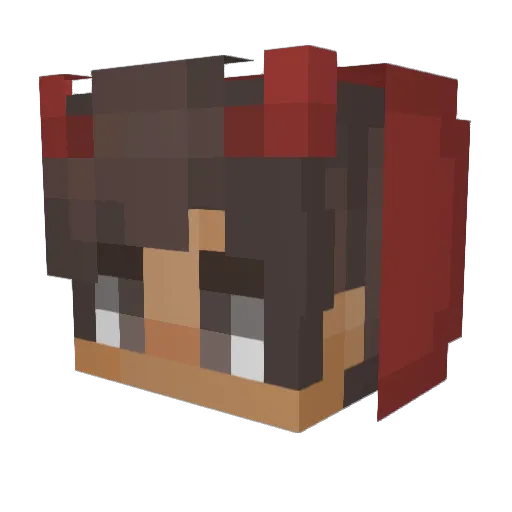 Zxjd Minecraft avatar head, 3D render