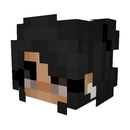 Zxmi Minecraft avatar head, 3D render