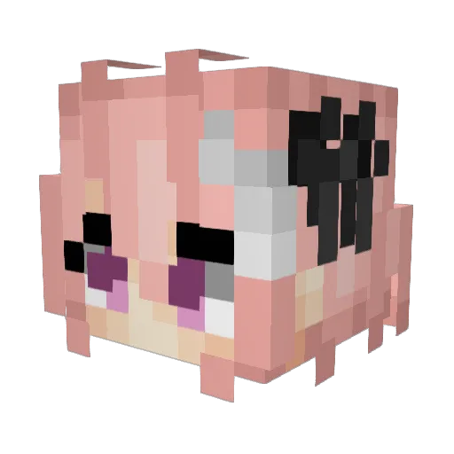 Zxneeee Minecraft avatar head, 3D render