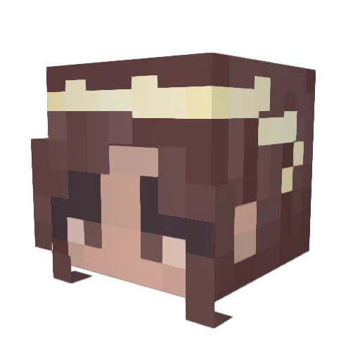 Zxnnxh Minecraft avatar head, 3D render