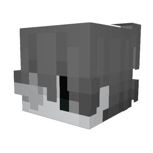 Zxq1r_ Minecraft avatar head, 3D render