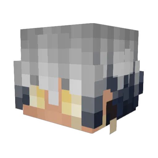 Zxro_n Minecraft avatar head, 3D render